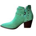 Elsa Leather Ankle Boot in Teal