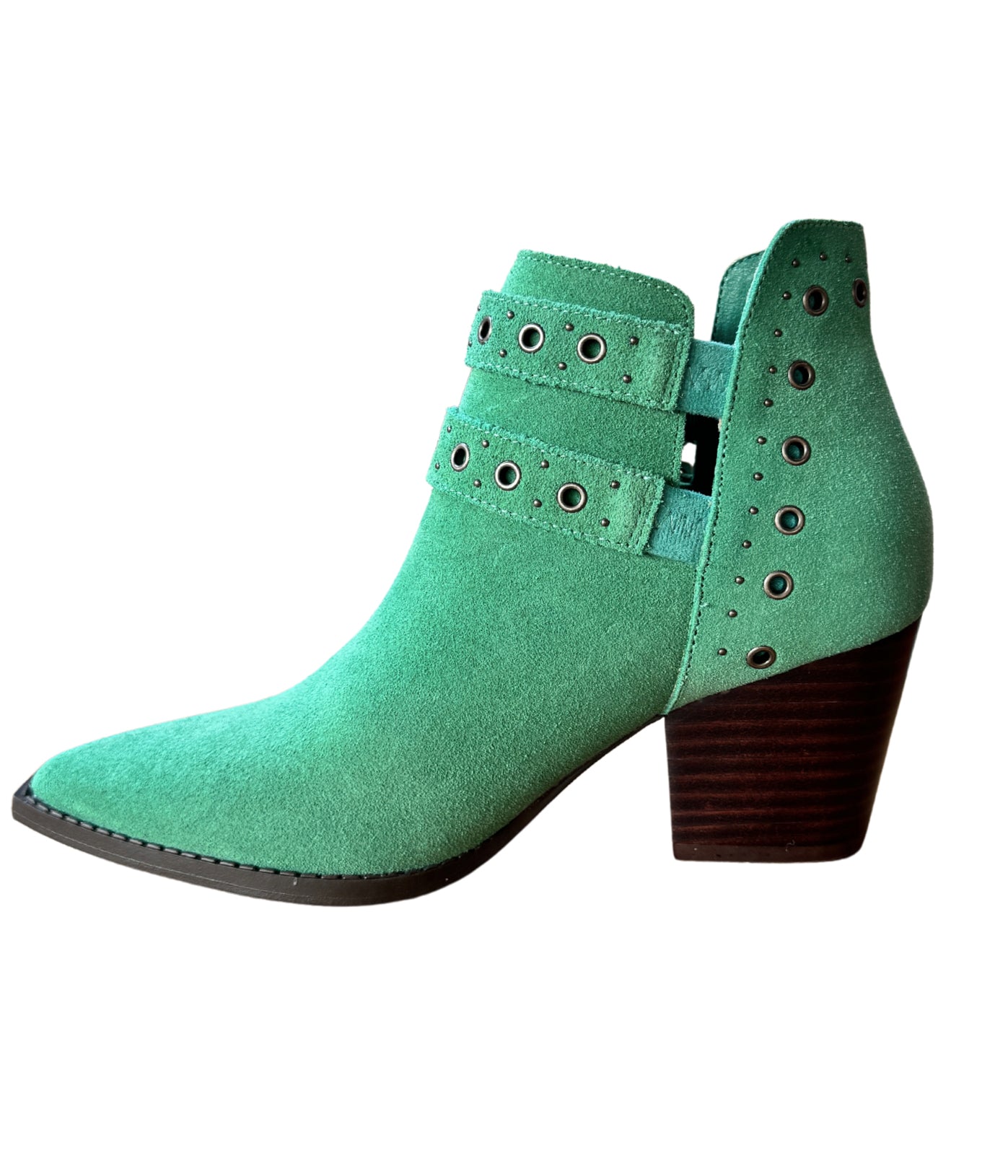 Elsa Leather Ankle Boot in Teal Shoes