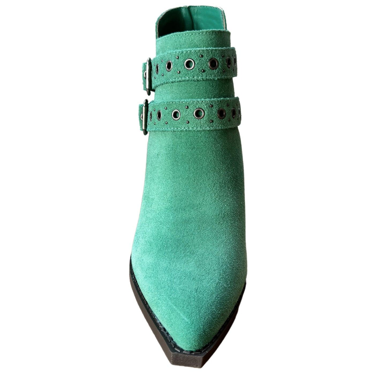 Elsa Leather Ankle Boot in Teal - Three Mad Hatters Mercantile 