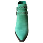 Elsa Leather Ankle Boot in Teal Shoes