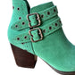 Elsa Leather Ankle Boot in Teal Shoes