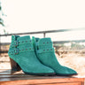 Elsa Leather Ankle Boot in Teal