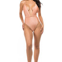 Sultry Waves: Crisscross Cut-Out One-Piece Swimsuit