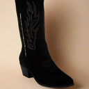 Mae Embroidery Detail Cowboy Boots