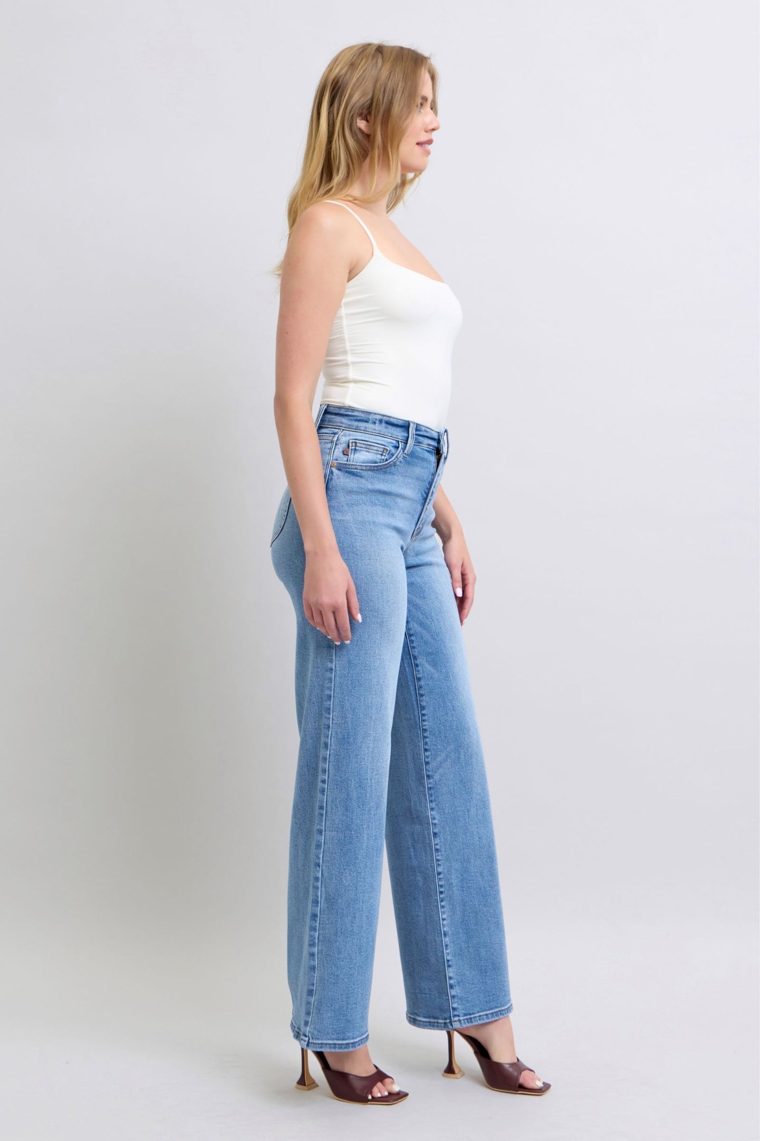 Judy Blue Wide Leg Jeans with Pockets Womens Jeans