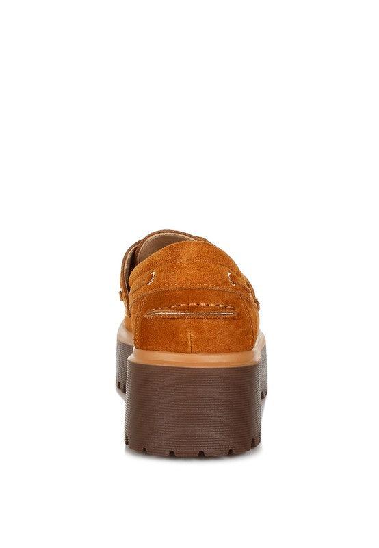 Cuckatoos Chunky Suede Oxford Loafers - Three Mad Hatters Mercantile 