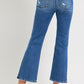 RISEN Full Size Tummy Control High Rise Crop Bootcut Jeans    