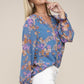 Floral chiffon blouse Womens Blouse