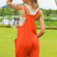 Double Take Full Size Sleeveless V-Neck Pocketed Jumpsuit Womens Overalls   