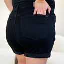 Judy Blue Full Size High Waist Tummy Control Cuffed Denim Shorts