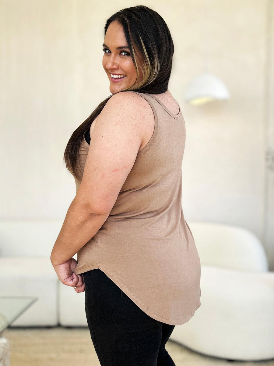 Basic Bae Full Size Round Neck Tank - Three Mad Hatters Mercantile 
