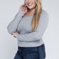 Plus Classic Ribbed Round Neck Long Sleeve Long Sleeve Shirt   