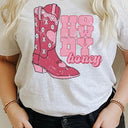 Howdy Honey XOXO Boots Valentines Graphic Tee