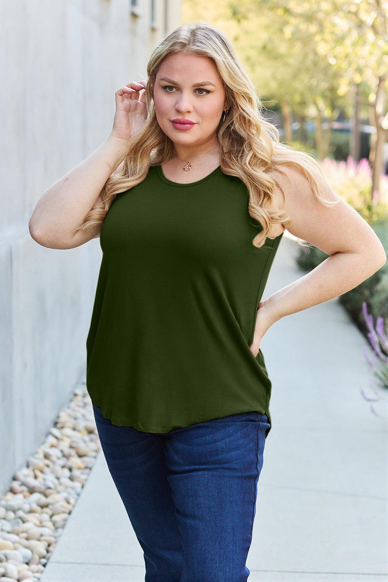 Basic Bae Full Size Round Neck Tank - Three Mad Hatters Mercantile 