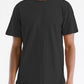 Extended Scallop Round Neck Tshirt Mens T-shirt BLACK S 