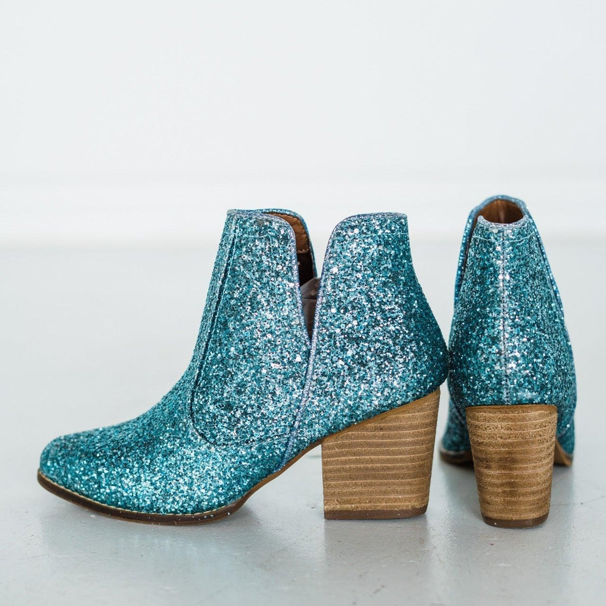 Fiera Booties in Blue - Three Mad Hatters Mercantile 