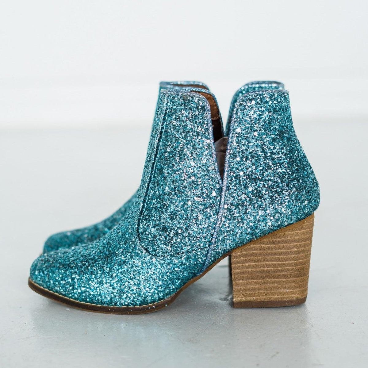Fiera Booties in Blue - Three Mad Hatters Mercantile 
