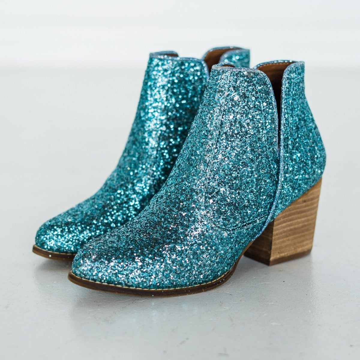 Fiera Booties in Blue - Three Mad Hatters Mercantile 