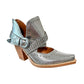 Fiona Ankle Boot in Silver Shoes   