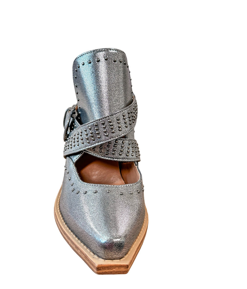 Fiona Ankle Boot in Silver Shoes   