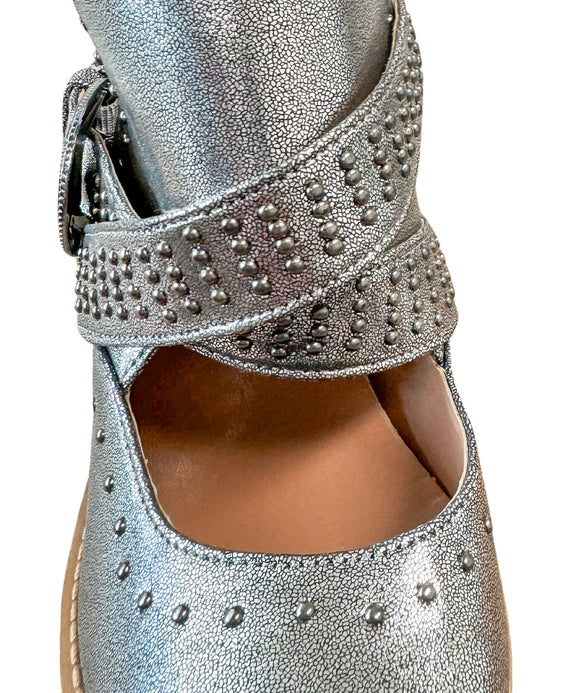 Fiona Ankle Boot in Silver Shoes   