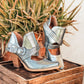 Fiona Ankle Boot in Silver Shoes   