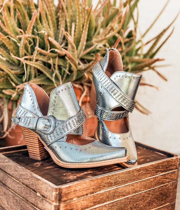 Fiona Ankle Boot in Silver Shoes   