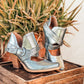 Fiona Ankle Boot in Silver Shoes   