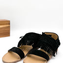 Fringe Star Sandal in Black