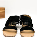 Fringe Star Sandal in Black