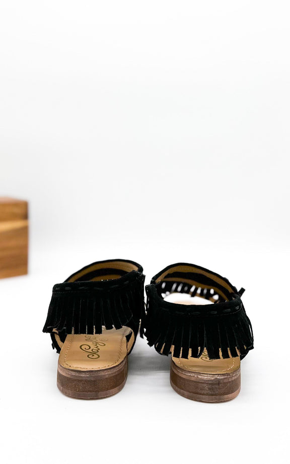 Fringe Star Sandal in Black Shoes   