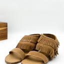 Fringe Star Sandal in Tan