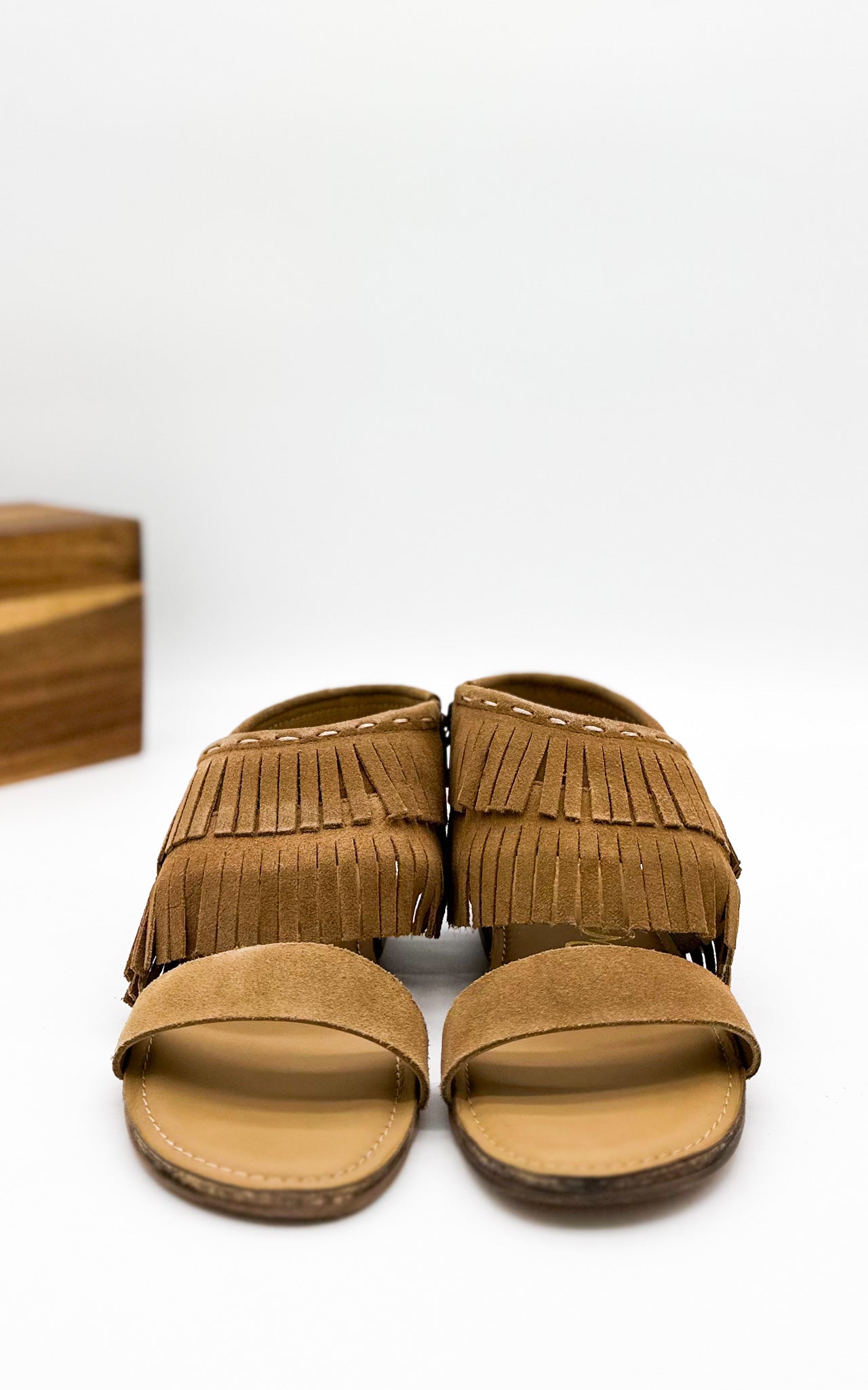 Fringe Star Sandal in Tan Shoes   