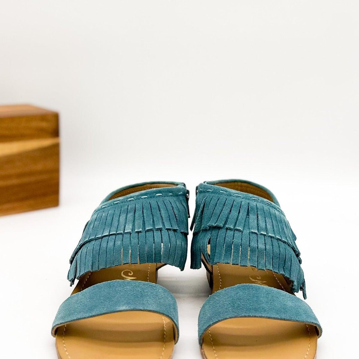 Fringe Star Sandal in Teal - Three Mad Hatters Mercantile 