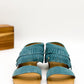 Fringe Star Sandal in Teal Shoes   