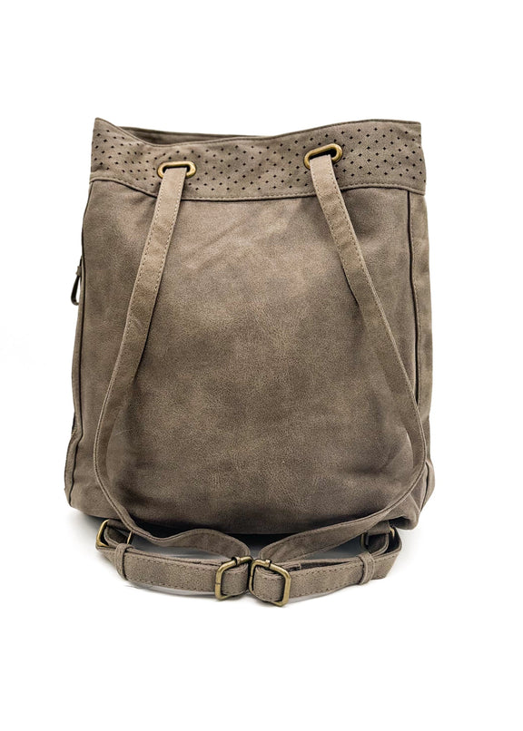 Giggy Backpack in Taupe Backpack Handbag   