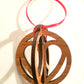 Bamboo Peace & Love Christmas Ornament