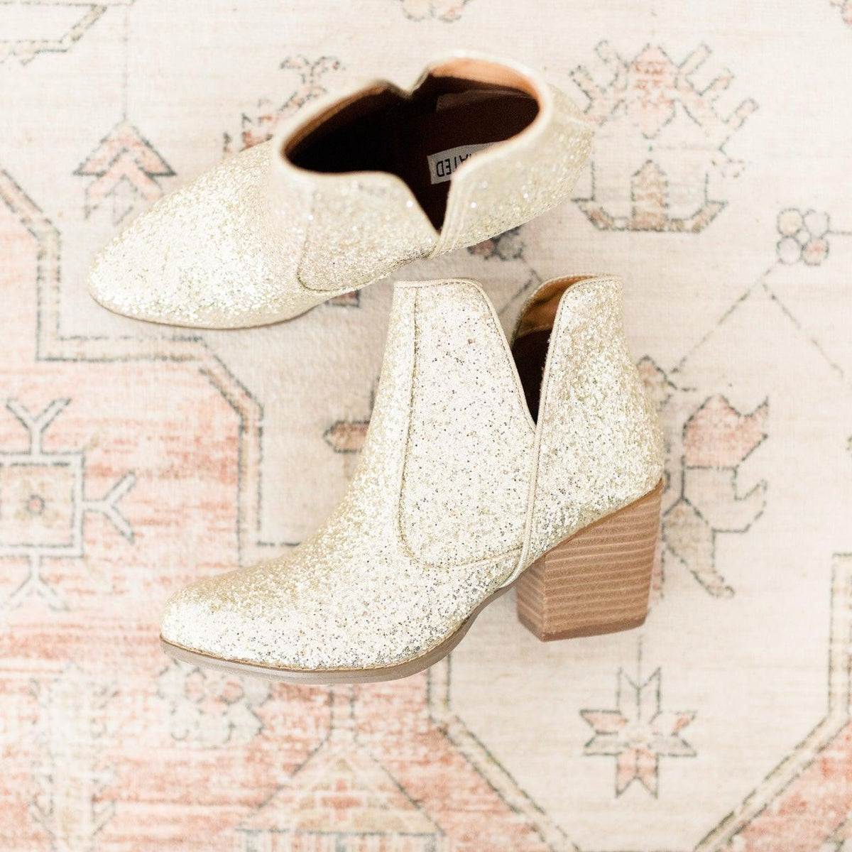 Fiera Booties in Gold - Three Mad Hatters Mercantile 