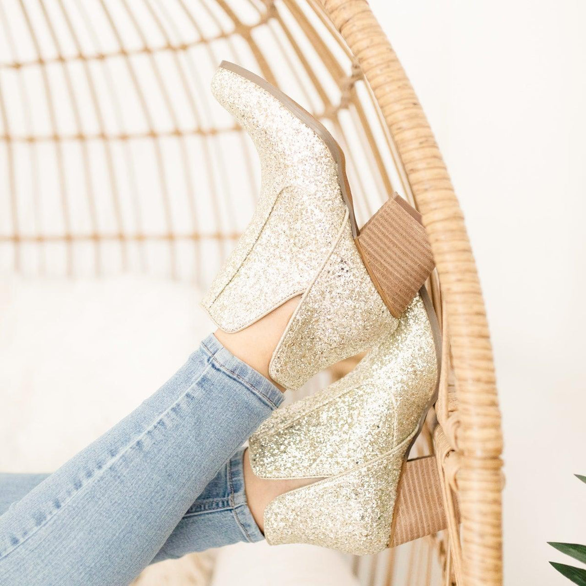 Fiera Booties in Gold - Three Mad Hatters Mercantile 