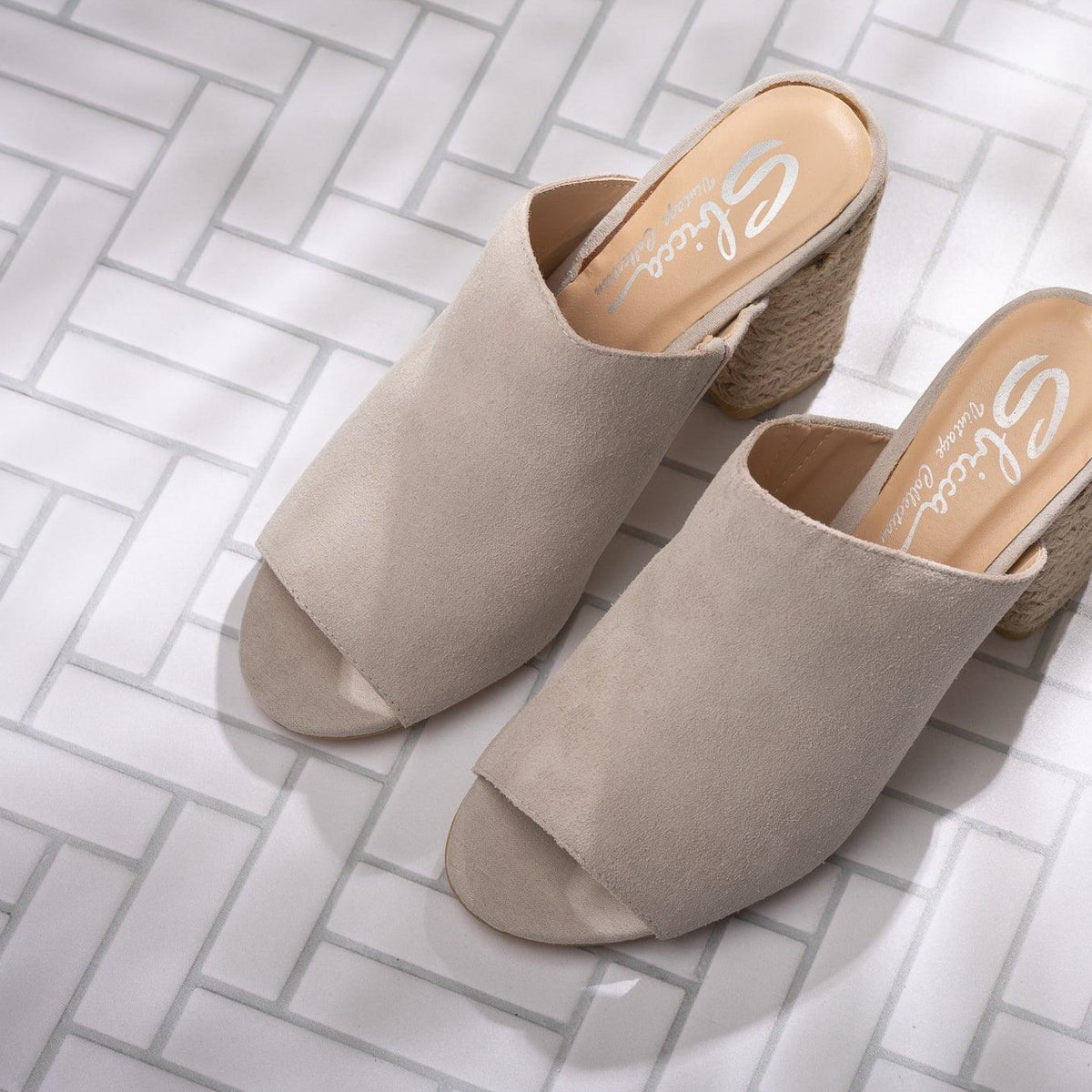 Helena Heeled Sandal in Ice Suede - Three Mad Hatters Mercantile 