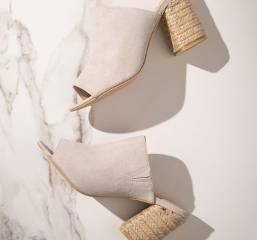 Helena Heeled Sandal in Ice Suede