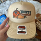 Howdy Pumpkin Turquoise Trucker Hat Hats   