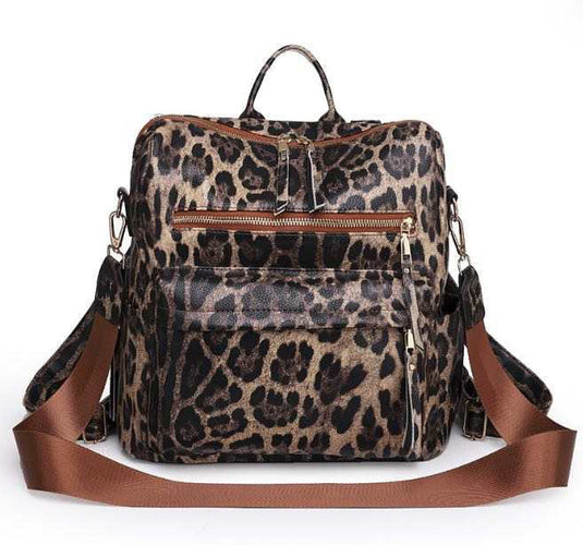 Image Brooke Backpack - Darker Brown Leopard