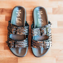 Intertwine Dual Woven Strap Slide in Pewter