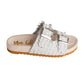 Intertwine Dual Woven Strap Slide in White Shoes   