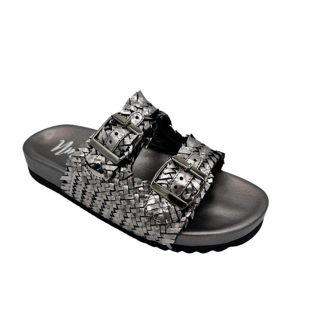 Intertwine Dual Woven Strap Slide in Pewter - Three Mad Hatters Mercantile 