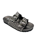 Intertwine Dual Woven Strap Slide in Pewter