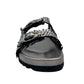 Intertwine Dual Woven Strap Slide in Pewter Shoes   