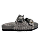 Intertwine Dual Woven Strap Slide in Pewter Shoes   