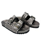 Intertwine Dual Woven Strap Slide in Pewter Shoes   